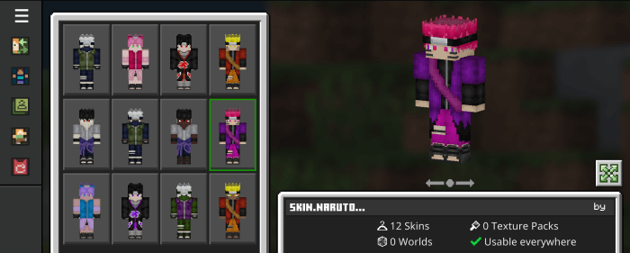 Anime Kings Skin Pack Mcdl Minecraft Addons